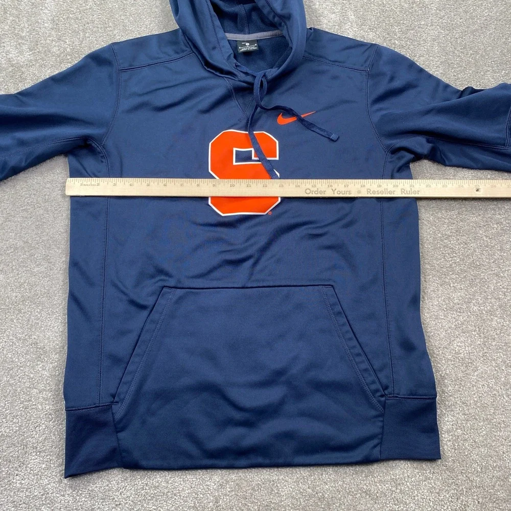 Nike Syracuse Orange Hoodie Mens Medium Navy Blue Therma-FIT Pullover Sweatshirt